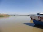 Lac de P�tzcuaro avec quelques embarcations sur le c�t�