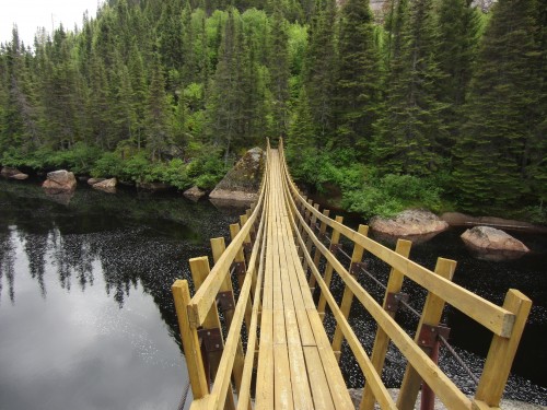 Passerelle permettant d'accéder à la chute MacDonald
